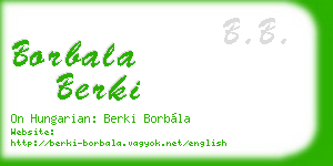 borbala berki business card